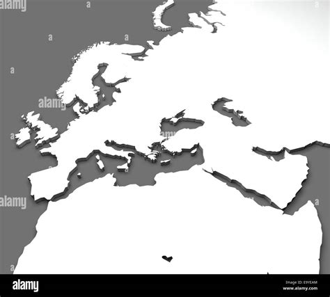 Map of europe and north africa hi-res stock photography and images - Alamy