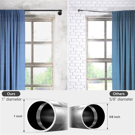 Buy Industrial Curtain Rods - Heavy Duty Wrap Around Curtain Rods ...