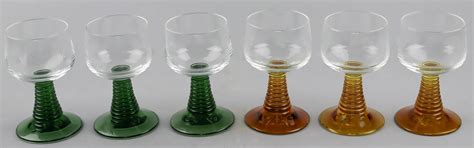Lot - GERMAN ROMER WINE GLASSES GROUP (6)