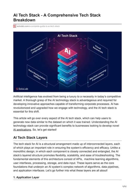 Image result for Ai Tech Stack