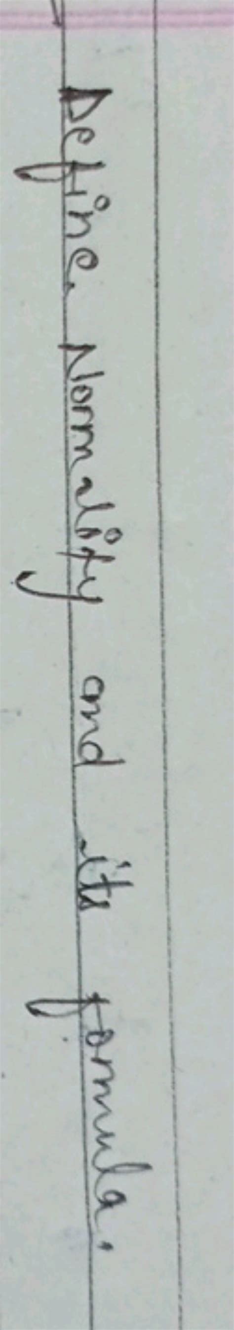 Image result for Normality Formula