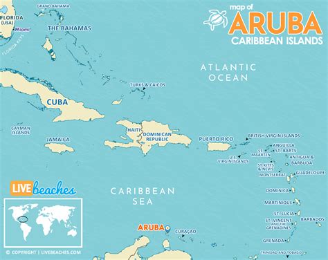 Map of Aruba - Live Beaches