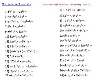 Image result for Multiplying Monomials