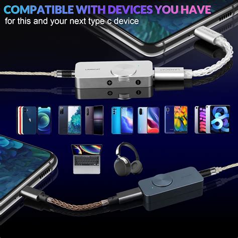 Buy LAMSCAT USB C DAC Audio Headphone Amplifier 2.5mm/3.5mm Portable ...