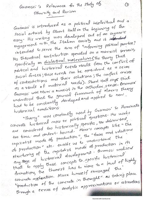 Relevance for the study of ethinicity and racism gramsci- lecture note ...
