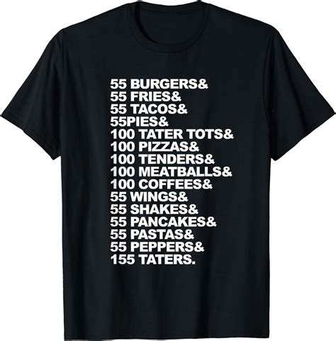 55 Burgers 55 Fries I Think You Should Leave T-Shirt - Walmart.com