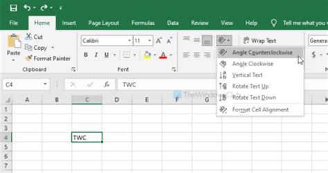 Image result for Rotating Text in Excel