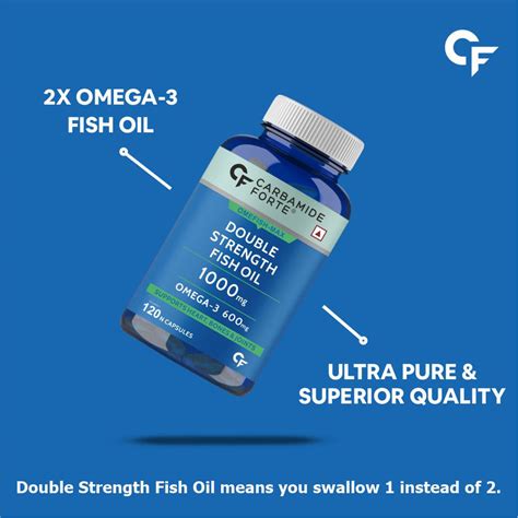 Carbamide Forte Double Strength Fish Oil 1000mg with Omega 3 600mg -12