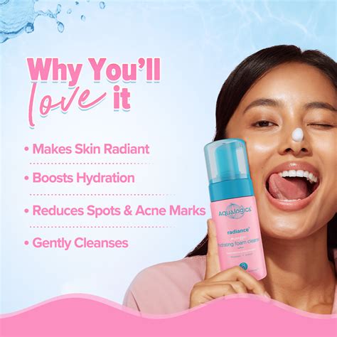 Radiance+ Mousse Hydrating Foam Cleanser - 100 ml – Aqualogica