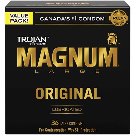Trojan Magnum Original Large Size Lubricated Condoms for Extra Comfort ...