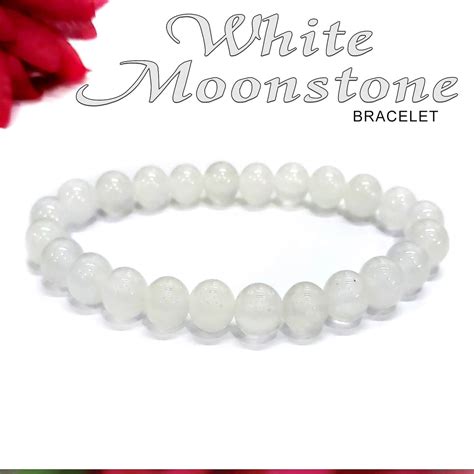 Certified White Moonstone 8mm Natural Stone Bracelet – Imeora