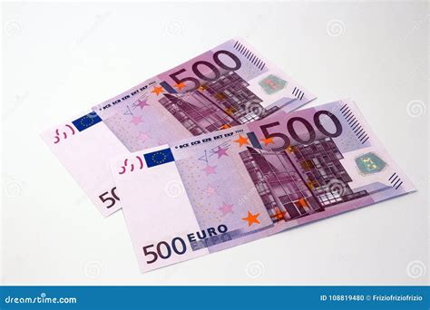 Two 500 Euro Banknotes Pieces Stock Photo - Image of banknotes ...