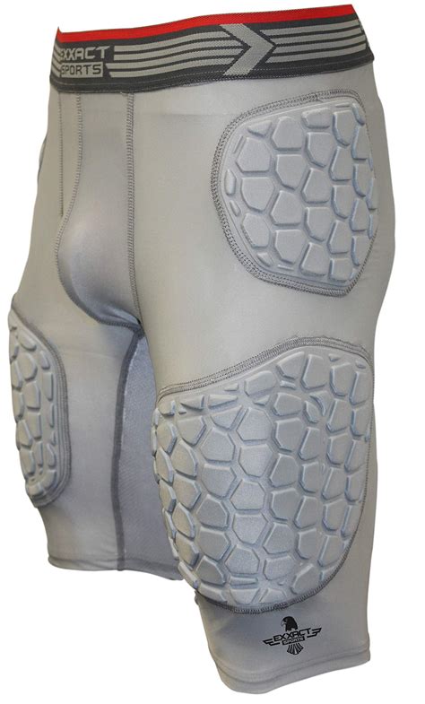 Exxact Sports Elite 5-Pad Football Girdle | Padded Compression Shorts ...