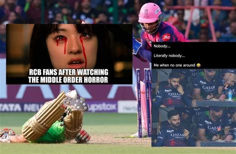 "The Middle-order horror" - Top 10 funny memes as RCB reach 189/9 vs RR ...