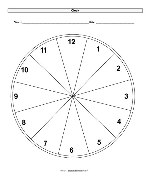 Image result for Learning Time Clock Face Printable