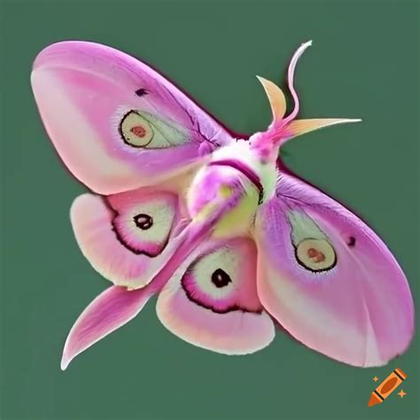Fluffy pink luna moth 8k on Craiyon