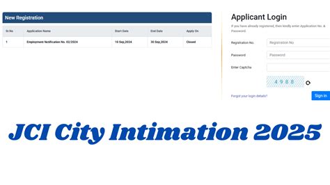 JCI City Intimation 2025 Out, Check Exam City & Location