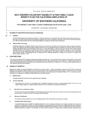 Fillable Online SELFINSURED VOLUNTARY DISABILITY & PAID FAMILY LEAVE ...