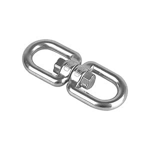 UJEAVETTE® Double Ended Swivel Eye Hook Stainless Steel Swivel Rings ...