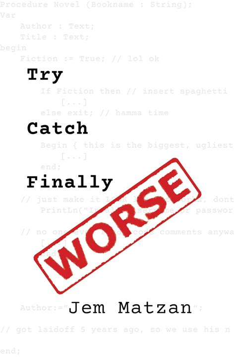 Try Catch Finally eBook : Matzan, Jem: Amazon.in: Kindle Store