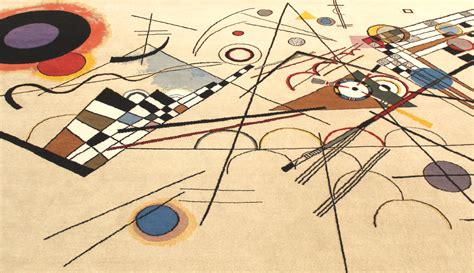 Custom Hand knotted Rug, after Wassily Kandinsky “Composition VIII ...