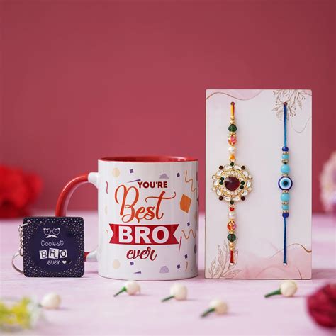 Buy Dreamica Rakhi For Brother With Printed Ceramic Mug Combo Set |Pack ...