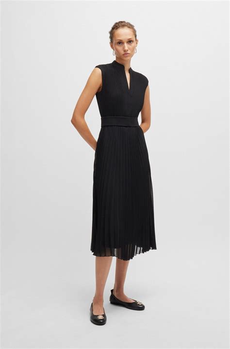 BOSS - Nappa-leather ballerina pumps with Double B monogram hardware