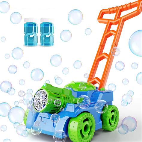 JBee Bubble Blowing Lawn Mower for Children, Automatic Push Toy for ...