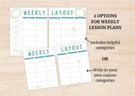 Preschool Teacher Planner / Pre K Academic Planner / Printable ...