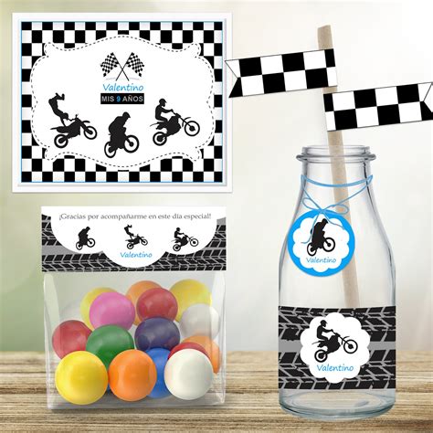 Motocross Party Decorations, Motorcycle Birthday Party Theme, Personalized Printable Party Decor ...