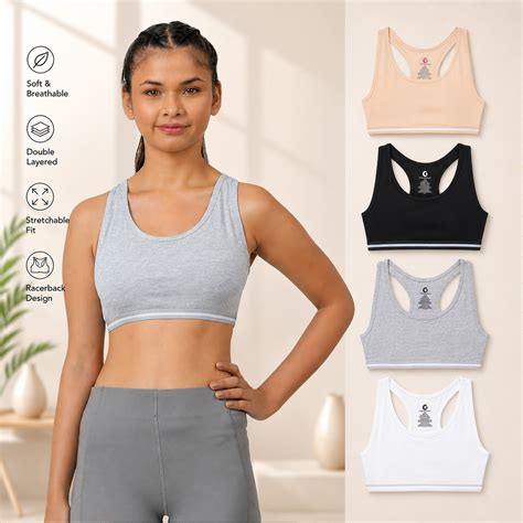 Girls' Wire-Free Sports Bras Ages 7–16 – CharmnCherish