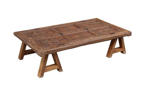 Reclaimed Solid Wood Coffee Table | 52 Inch Large Rectangle Cocktail ...