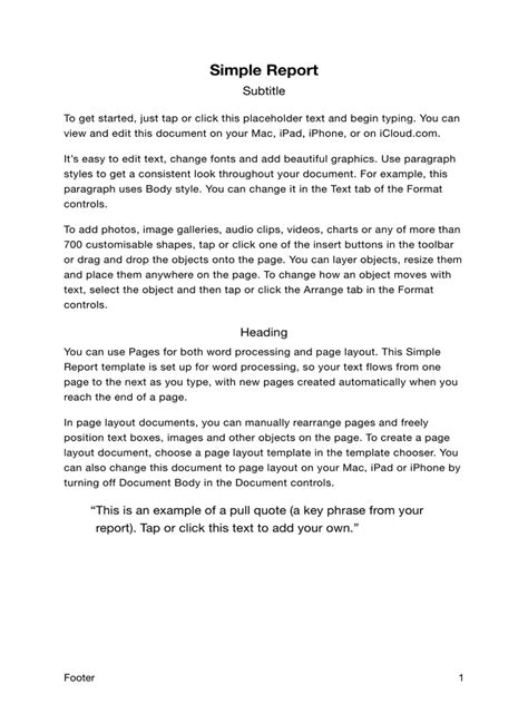 Image result for Example of Simple Report