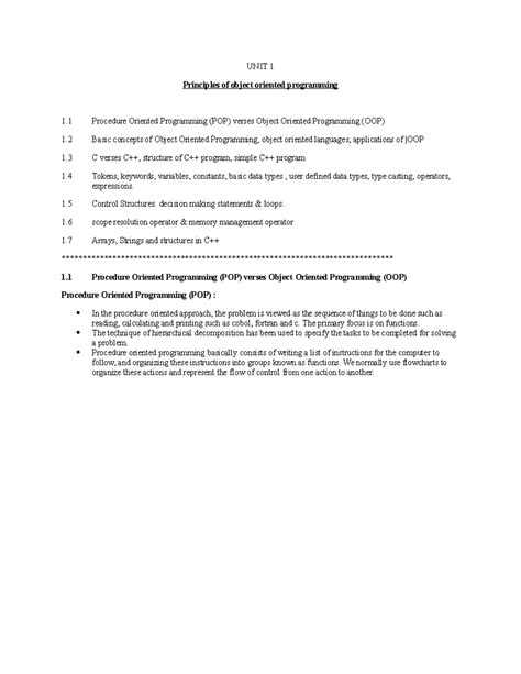 Object Oriented Programming Basics - Chapter 1 (CS101) - Studocu