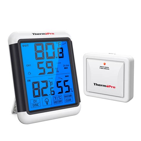 Thermopro Tp65 Indoor Outdoor Thermometer Digital Wireless Hygrometer ...