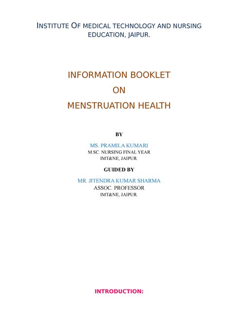 Booklate of paediatric topic thesis work - INSTITUTE OF MEDICAL ...