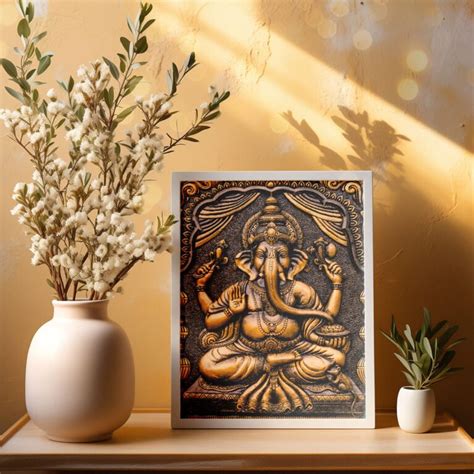 Hindu god Ganesh lord success Painting - Vignette Store