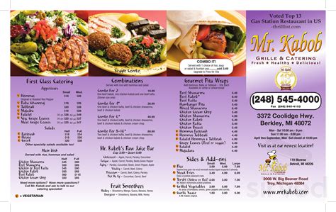 "The Original" Mr Kabob Mediterranean Grille & Catering Berk menu in ...