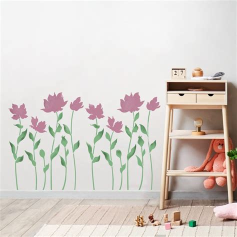 Flower Wall Stencil Pattern ,Large Reusable Wall Stencil