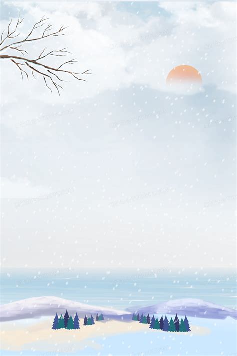 冬季下雪雪山卡通背景背景图片素材免费下载_熊猫办公