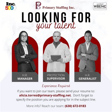 Primary Staffing Inc. on LinkedIn: Job Opportunities in Chicago ...