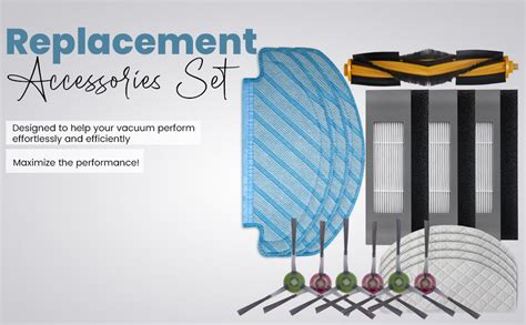 HASTHIP® Filter Brush Mop Cloth Set for Ecovacs Deebot Ozmo 920 950 T5 ...