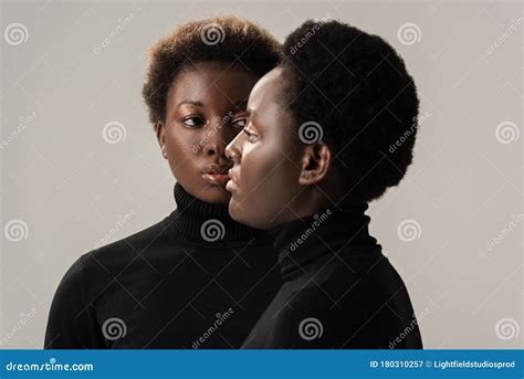 Of African American Women in Black Stock Image - Image of friendship ...