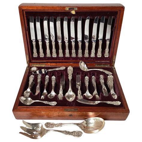Sterling Silver Flatware Set, Francis 1st Total 95 Pcs For Sale at ...