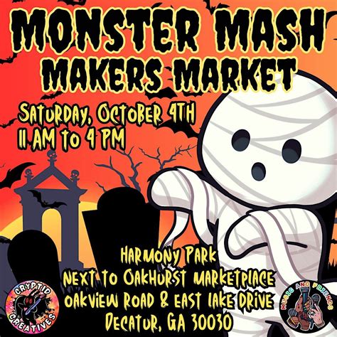 Monster Mash Makers Market: Shop Handmade at Harmony Park, Harmony Park ...