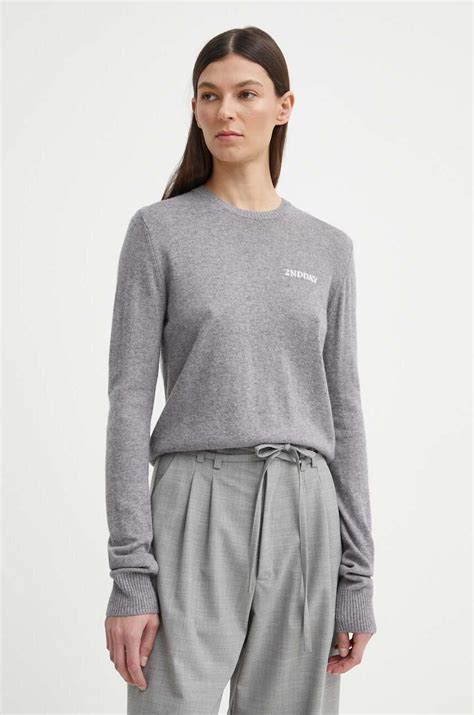 Gestuz sweter wełniany damski kolor szary | Answear.com