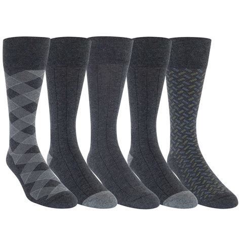 Kirkland Signature Men's 5 Pair Cushioned Crew Dress Socks (6.5-12 ...