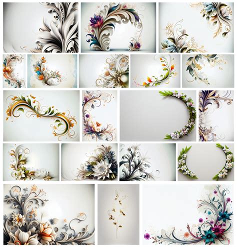 Free White Floral Card Background