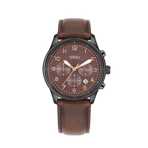 ORZU Chronograph Brown Dial Men's Watch - Orzu Watches