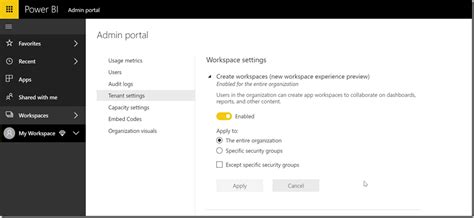 Image result for Power BI Workspace Tutorial